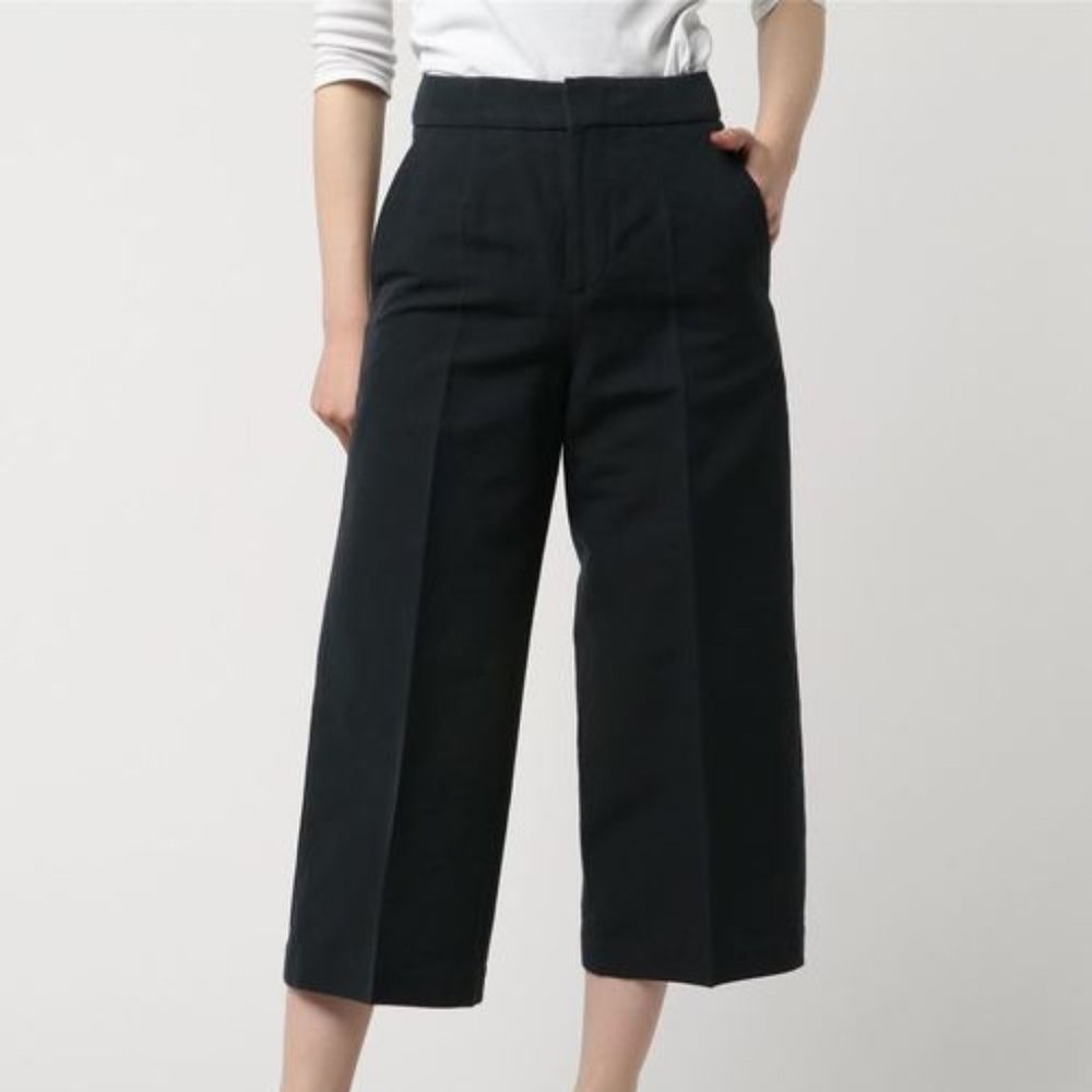Margaret Howell Cotton Linen Culottes Navy Size I